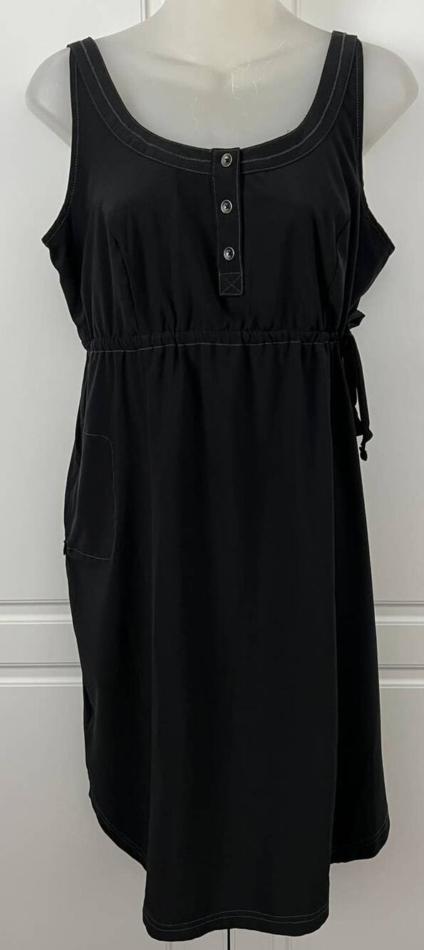 Eddie Bauer Black Tank Style Workout Dress Adjustable Straps Size M